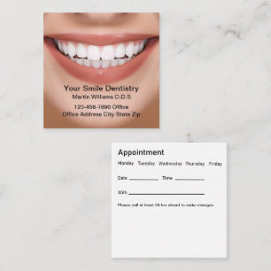 Tarjetas de Negocio de Cita de Oficina de Dentista