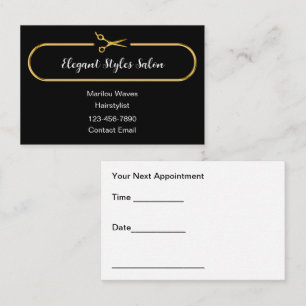 Tarjetas de Negocio de Citas para Salón de Belleza