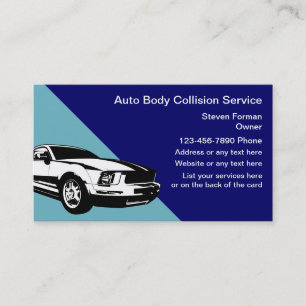 Tarjetas de Negocio de Colisión Automotriz