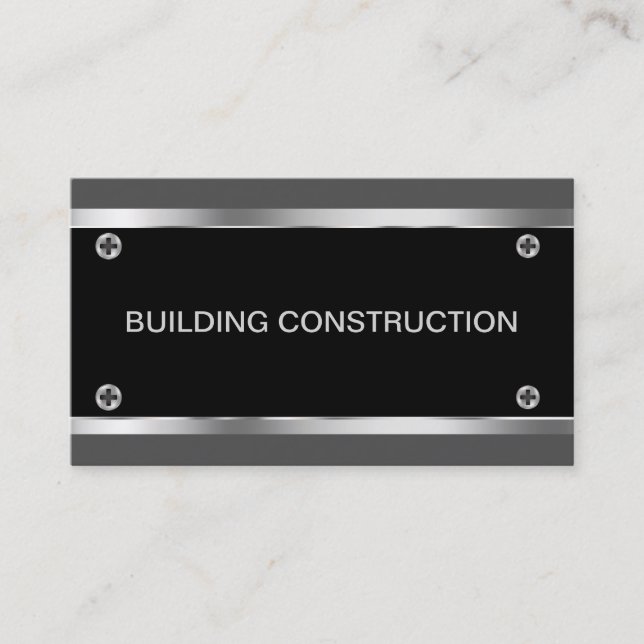 Tarjetas de Negocio de Construcción (Anverso)