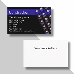 Tarjetas de Negocio de Construcción
