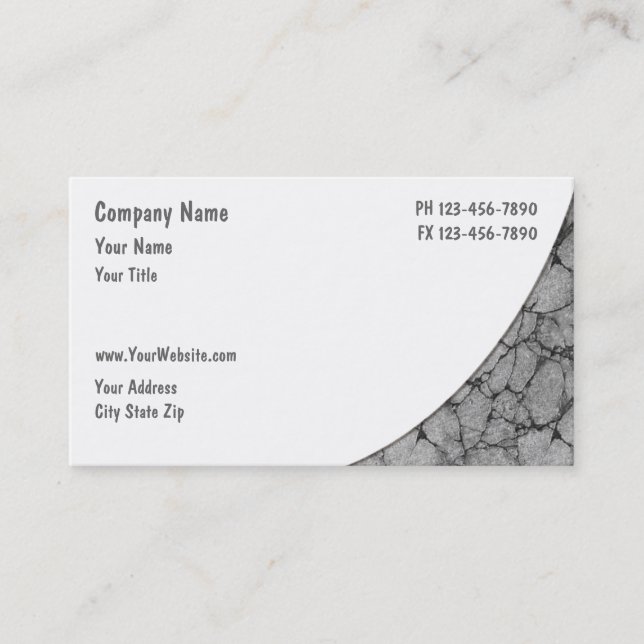 Tarjetas de Negocio de Construcción (Anverso)