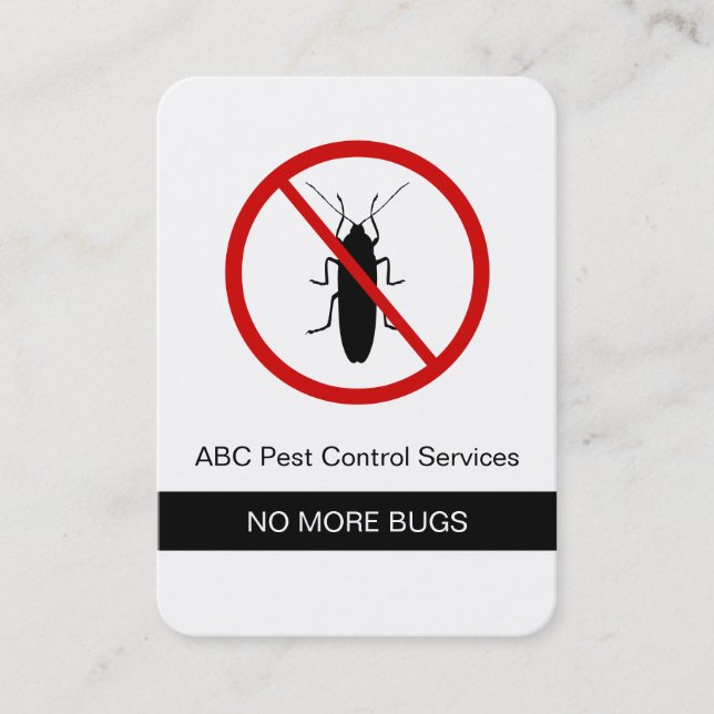 Tarjetas de Negocio de Control de Plagas (Anverso)