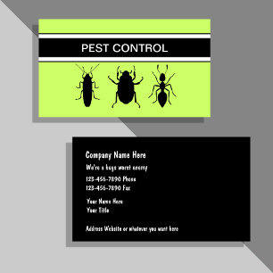 Tarjetas de Negocio de Control de Plagas
