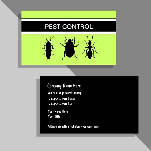Tarjetas de Negocio de Control de Plagas (Subido por el creador)