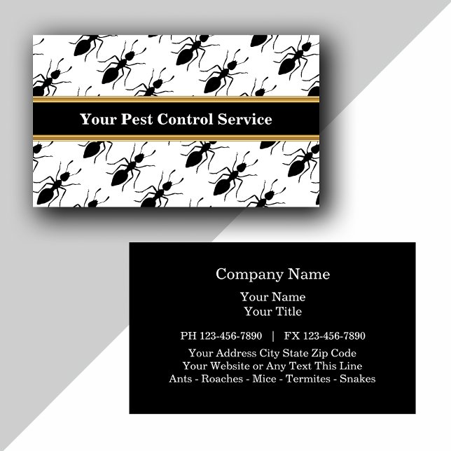 Tarjetas de Negocio de Control de Plagas (Subido por el creador)