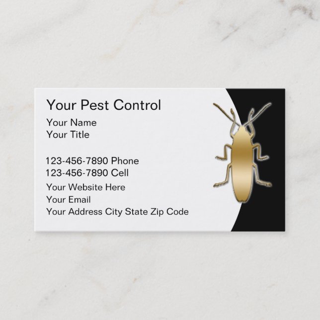 Tarjetas de Negocio de Control de Plagas (Anverso)