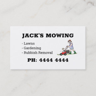 Tarjetas de Negocio de Cortar Césped o Jardinería