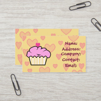 tarjetas de negocio de cupakes