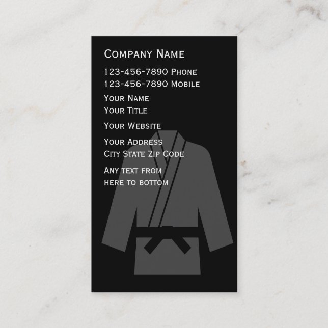 Tarjetas de Negocio de Defensa Personal (Anverso)