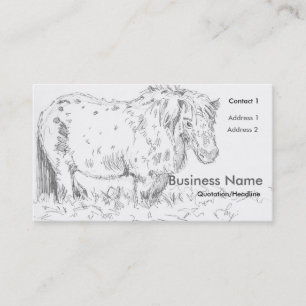 Tarjetas de negocio de dibujo de Pony en miniatura