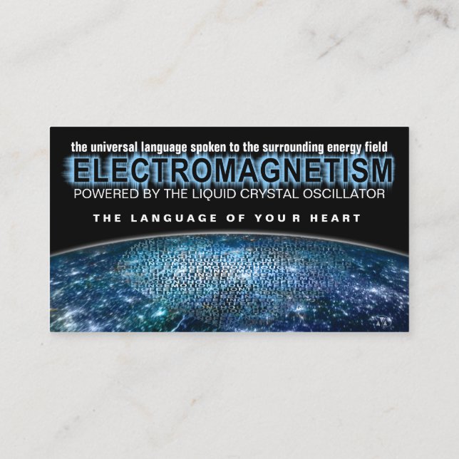 TARJETAS DE NEGOCIO DE electromagnetismo (Reverso)