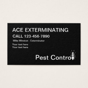 Tarjetas de negocio de extinción de control de pla