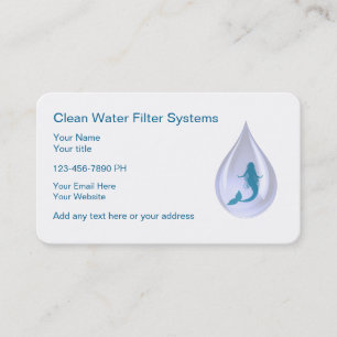 Tarjetas de Negocio de Filtración de Agua