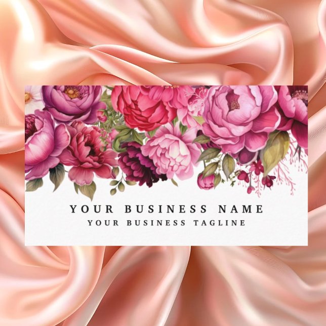 Tarjetas de Negocio de Flores Rosadas Brillantes E (Subido por el creador)