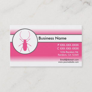 Tarjetas de negocio de insectos de escarabajo blan