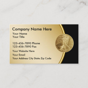 Tarjetas de Negocio de Inversión en Oro