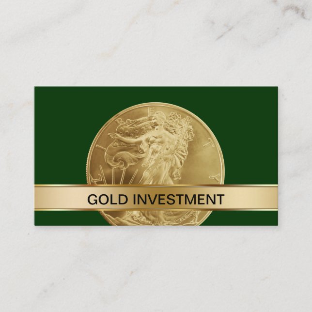 Tarjetas de Negocio de Inversión en Oro (Anverso)