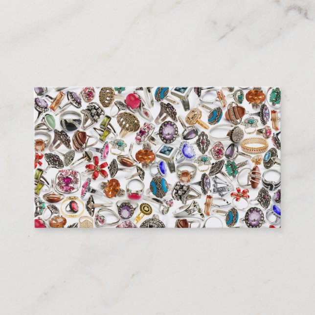 tarjetas de negocio de joyería para anillos (Anverso)