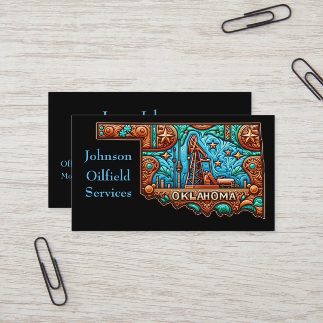 Tarjetas De Negocio De La Industria Del Petróleo Y (Anverso/Reverso In Situ)