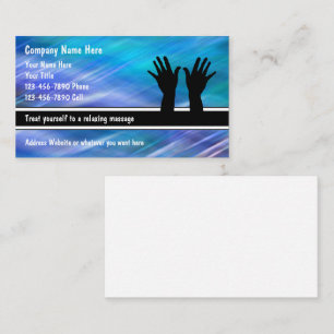 Tarjetas de Negocio de Masaje Diseño Moderno