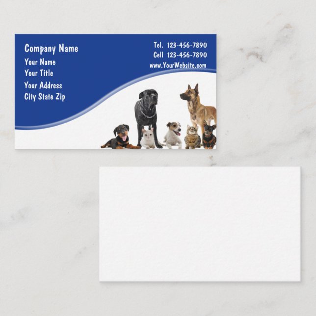 Tarjetas de Negocio de Mascotas (Anverso / Reverso)
