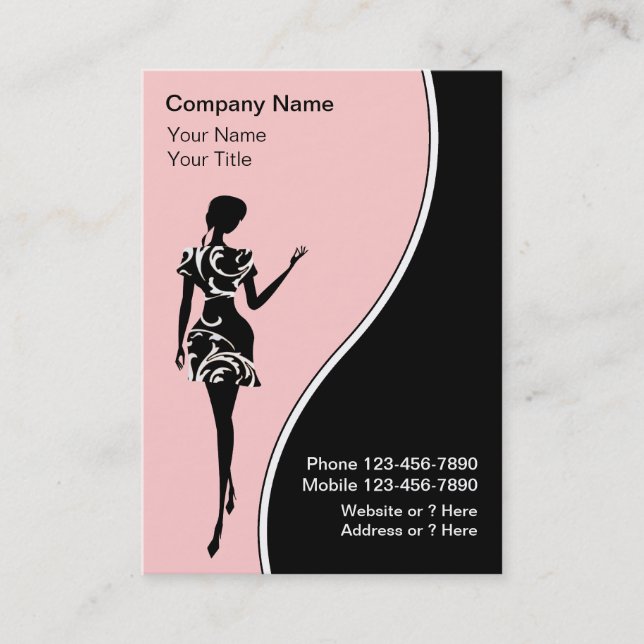 Tarjetas de Negocio de Moda (Anverso)