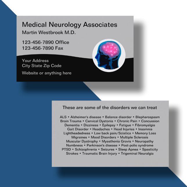 Tarjetas De Negocio De Neurología Médica Para Un N (Subido por el creador)