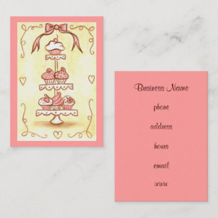 Tarjetas de Negocio de Panadería de Cupcake