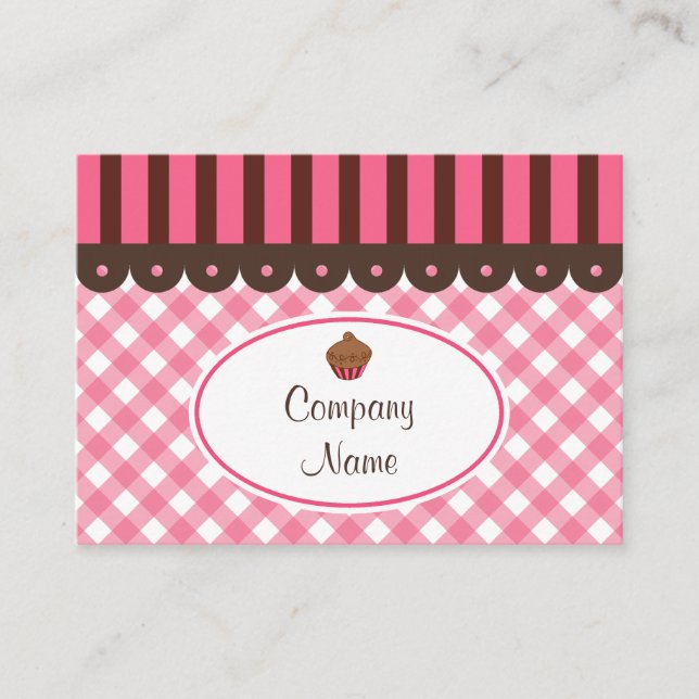 Tarjetas de Negocio de Panadería de Cupcakes (Anverso)