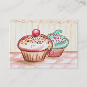 Tarjetas de Negocio de Panadería de Cupcakes