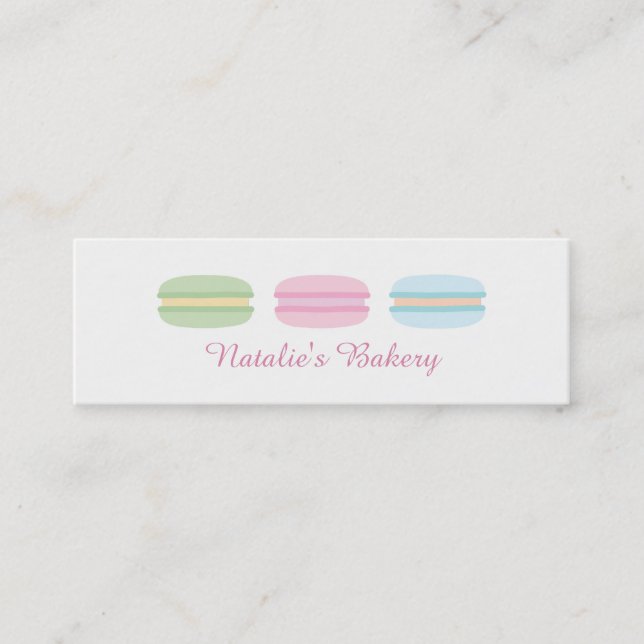 Tarjetas de Negocio de Pastelería de Macarons Dulc (Anverso)