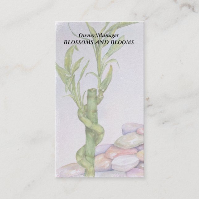 TARJETAS DE NEGOCIO DE PERSONALIZABLE DE BAMBOO DE (Anverso)