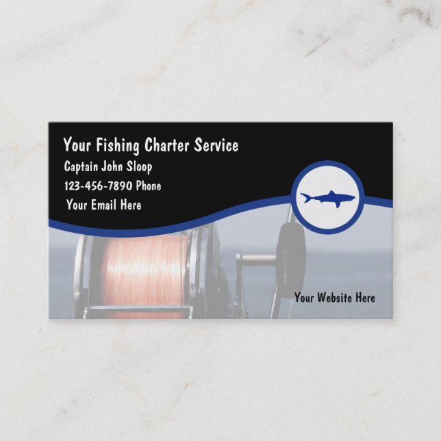 Tarjetas de Negocio de Pesca (Anverso)