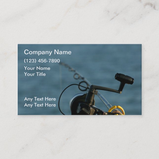 Tarjetas de Negocio de Pesca (Anverso)