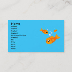 Tarjetas de negocio de pescado