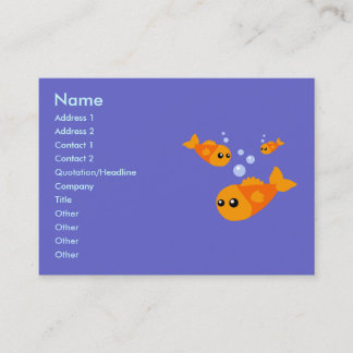 Tarjetas de negocio de pescado