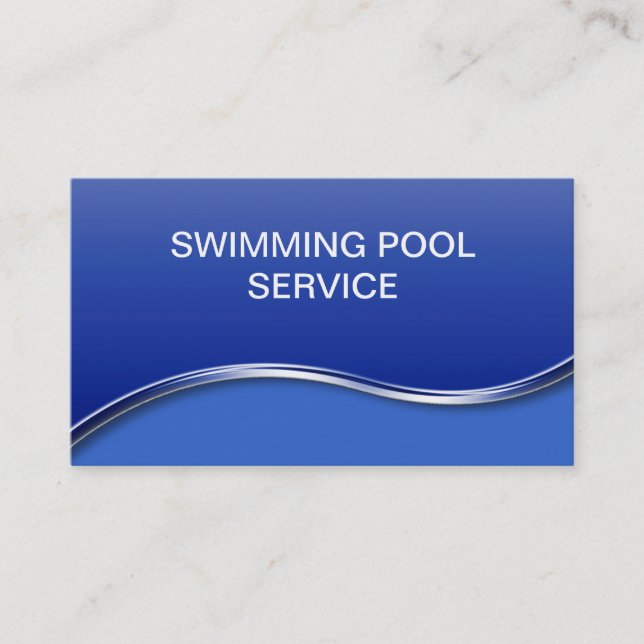 Tarjetas de Negocio de Piscinas (Anverso)