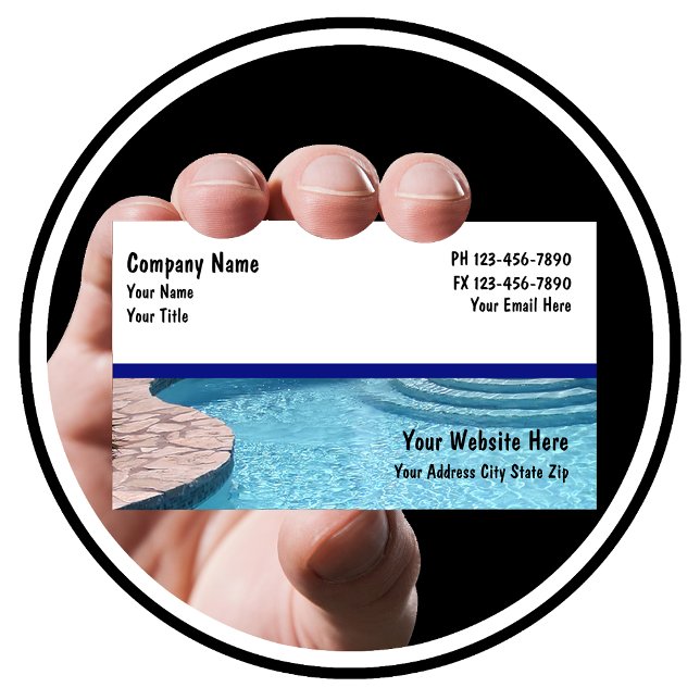 Tarjetas de Negocio de Piscinas (Subido por el creador)