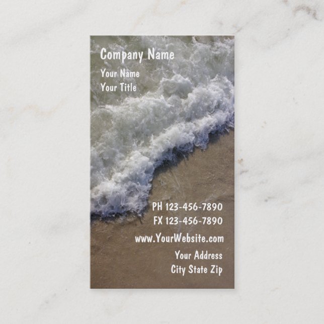 Tarjetas de Negocio de Playa (Anverso)