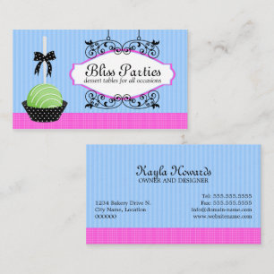 Tarjetas de Negocio de Postres Cake Pops