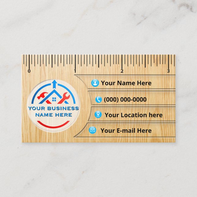 Tarjetas de Negocio de Remodelación de Hogar (Anverso)