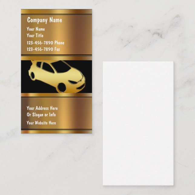 Tarjetas de Negocio de Reparación de Autos (Anverso / Reverso)