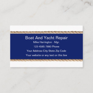 Tarjetas de Negocio de Reparación de Barcos y Yate