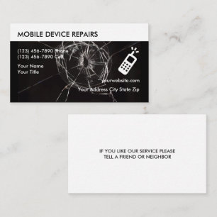 Tarjetas de Negocio de Reparación de Teléfonos Móv