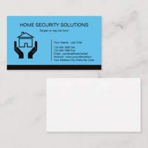 Tarjetas de Negocio de Seguridad del Hogar