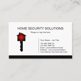 Tarjetas de Negocio de Seguridad para el Hogar