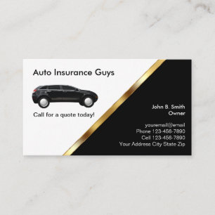 Tarjetas de Negocio de Seguro de Auto