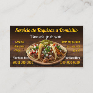Tarjetas de Negocio de Servicio de Tacos