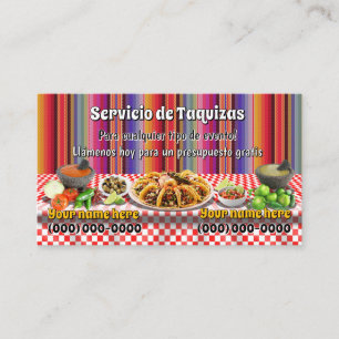 Tarjetas de Negocio de Servicio de Tacos